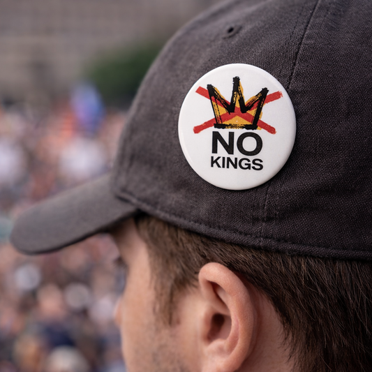 No Kings Button Pin