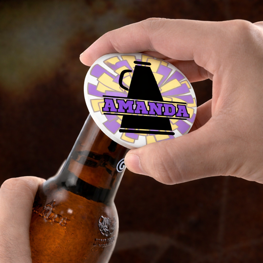 Cheer Bottle Opener Magnet Custom Personalized