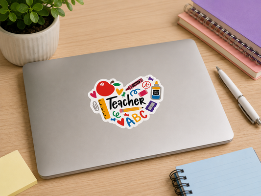 Teacher Heart Sticker