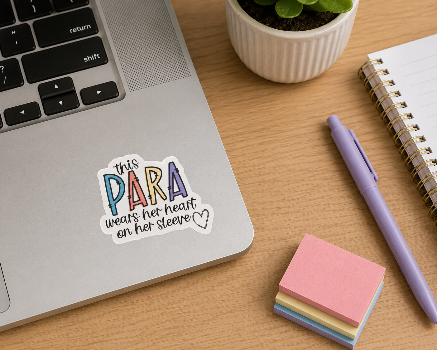 This Para Wears Her Heart on Her Sleeve Sticker