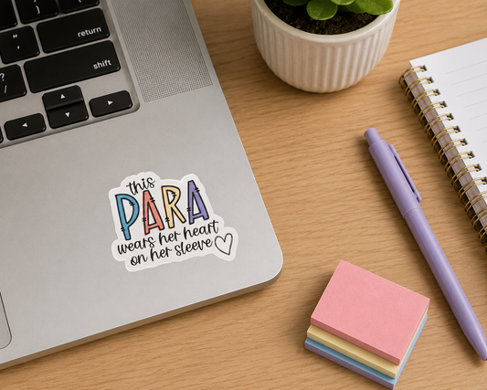This Para Wears Her Heart on Her Sleeve Sticker