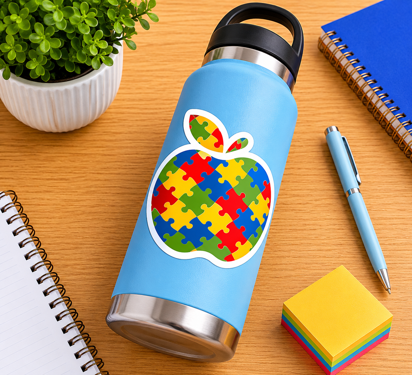 Autism Puzzle Apple Sticker
