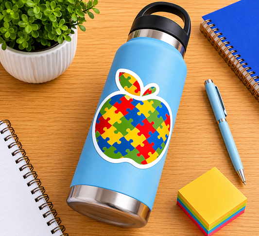 Autism Puzzle Apple Sticker