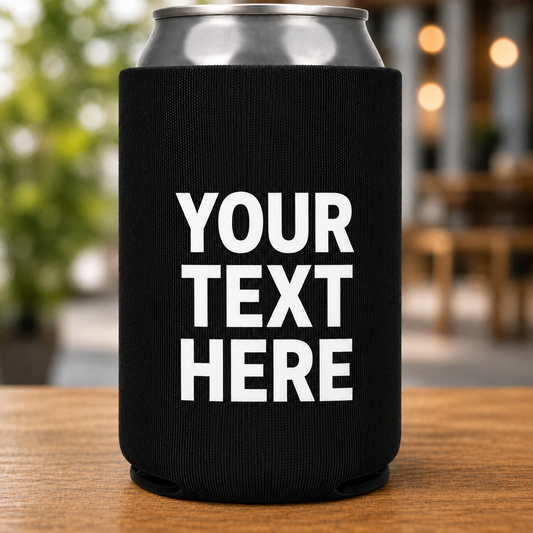 Custom Text Koozie – Personalized Neoprene Can Cooler