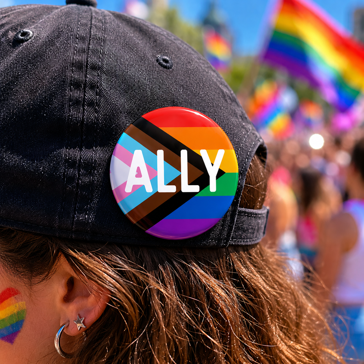 Ally Pride Button Pin