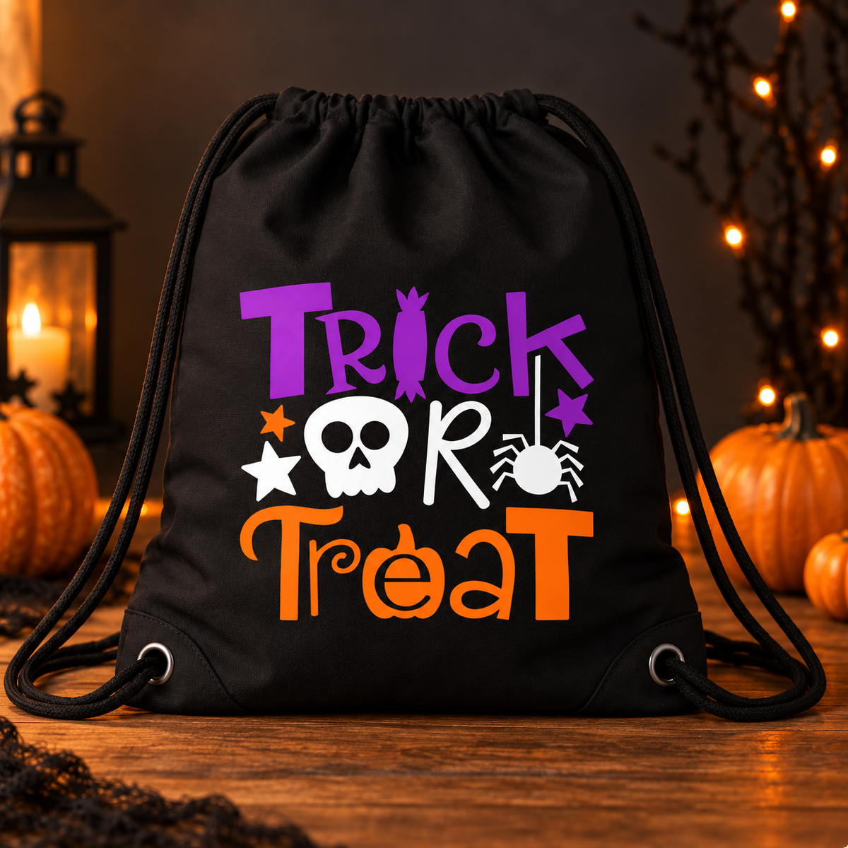 Trick or Treat Halloween Drawstring Backpack