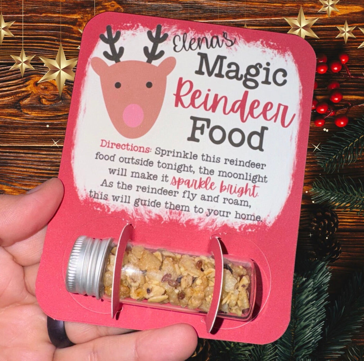 Personalized Magic Reindeer Food Card