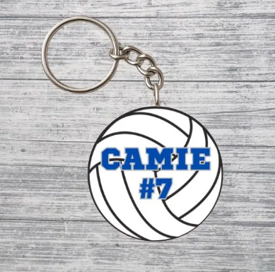 Volleyball Keychain Custom Personalized