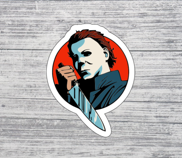 Spooky Slasher Portrait Sticker