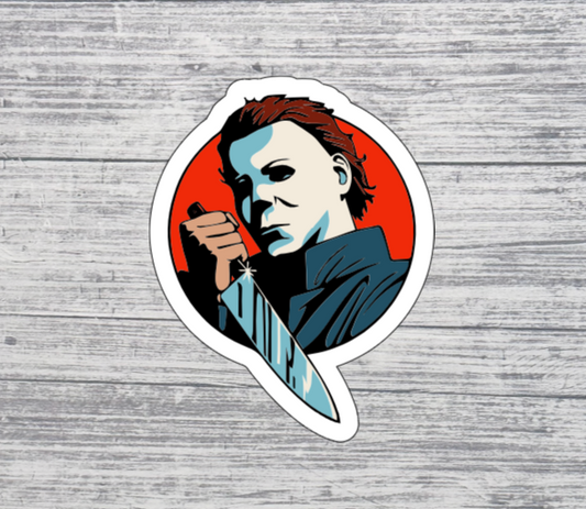 Spooky Slasher Portrait Sticker