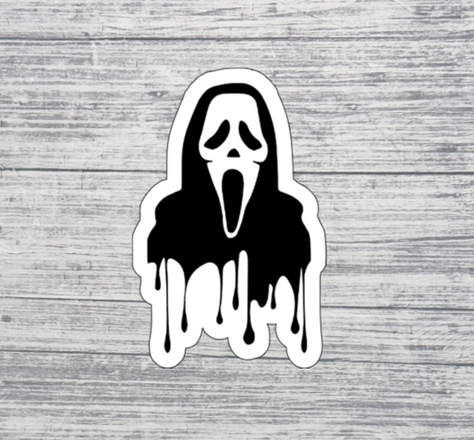 Dripping Ghost Face Sticker