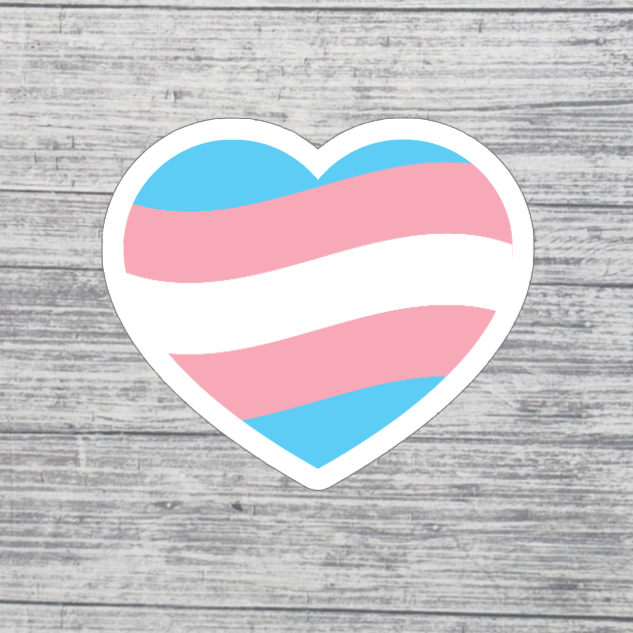 Trans Pride Heart Sticker