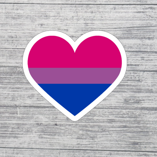 Bisexual Pride Heart Sticker