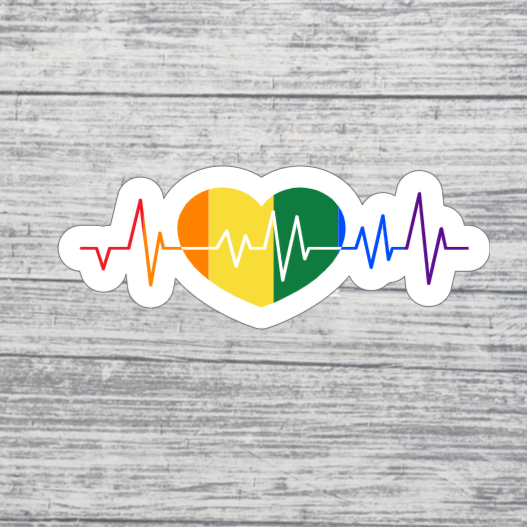 Pride Heartbeat Sticker