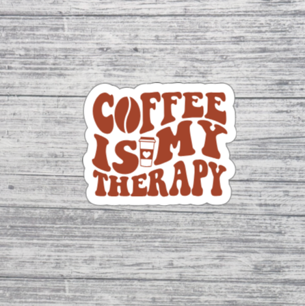 Coffee Is My Therapy Sticker