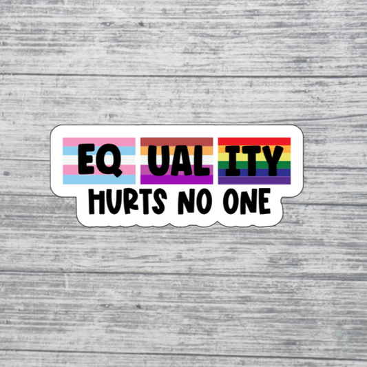 Equality Hurts No One Sticker
